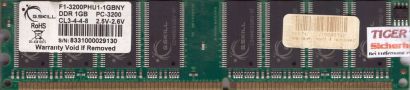 G.SKILL F1-3200PHU1-1GBNY PC-3200 1GB DDR1 400MHz Arbeitsspeicher RAM* r42