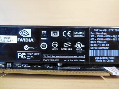 XFX GX-280N-ZDE9 nVidia GeForce GTX 280 640M 1GB 512-Bit GDDR3 PCIe 2xDVI* g253