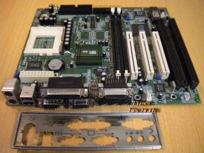 Legend QDI Superb 1 Rev 1.0(S1.4) Mainboard + Blende Sockel 7 VGA 2xISA SDR*m454