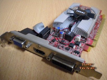 MSI N520GT-MD1GD3 LP MS-V263 PCI-e x16 1GB 64Bit DDR3 VGA DVI HDMI* g266
