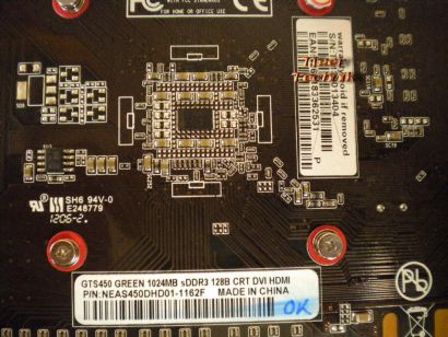Gainward GeForce GTS 450 GREEN 1024MB sDDR3 128Bit CRT DVI HDMI* g270