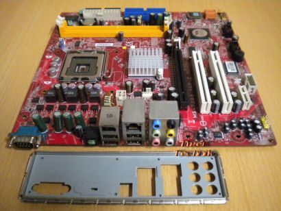 MSI MS-7293 VER 2.0 Mainboard + Blende Sockel 775 PCIe x16 SATA DDR2 7.1Aud*m456