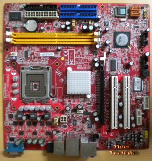 MSI MS-7293 VER 2.0 Mainboard + Blende Sockel 775 PCIe x16 SATA DDR2 7.1Aud*m456