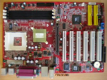 MSI KT4V -L MS-6712 Ver 1.0 Mainboard + Blende Sockel 462 FSB333 AGP 8x* m465