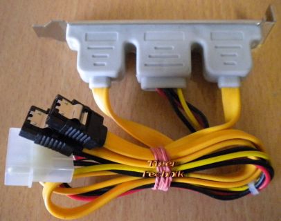 Gigabyte Esata Slotblech 2-fach e-SATA mit extra Strom Power Slotblende* pz122