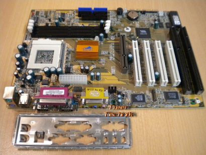 ECS Elitegroup P6BAP-A+ Rev 2.2 Mainboard +Blende Sockel 370 2x ISA AGP PCI*m472