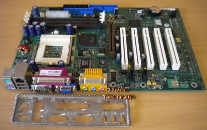 FSC D1218-A32 GS 3 Mainboard + Blende Sockel 370 VGA LAN AGP 5xPCI Audio* m547