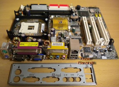 Gigabyte GA-8LS533 Rev1.0 Mainboard +Blende Sockel 478 VGA LAN Audio USB2.0*m553