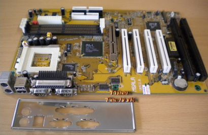 Biostar M5ALA Ver 2.0 Mainboard + Blende Sockel 7 AGP 2x ISA 4x PCI SD-RAM* m557