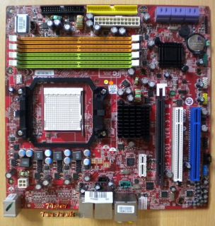 MSI MS-7501 Ver 3.1 Mainboard +Blende Sockel AM2 AM2+ PCIe 16x LAN 7.1 Aud* m560