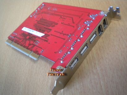 7-Port PCI Adapter Card 4x USB 2.0 & 3x FireWire IEEE 1394a* pz1013