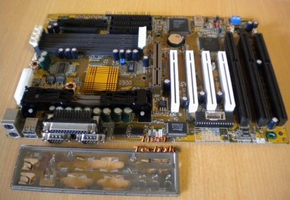 Gigabyte GA-6BXS Rev 1.5 Mainboard +Blende 3x ISA Slot 1 Intel 440BX SCSI* m579