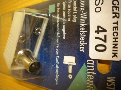 Schwaiger WST 10 Koax Winkel Stecker für TV & Rundfunk Koax L Stecker* so470