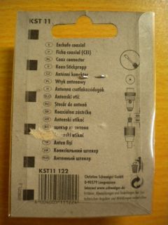 Schwaiger KST 11 Koax-Stecker für Koaxialkabel Koax Stecker IEC* so473