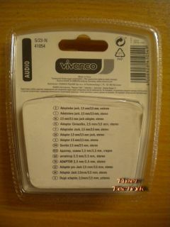 Vivanco Audio Klinke Adapter 3,5 mm Buchse - 2,5 mm Stecker stereo* so476