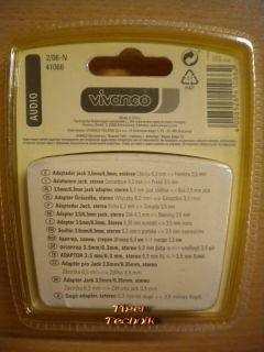 Vivanco Audio Adapter Klinke Stecker 6,3mm - Buchse 3,5mm stereo* so479