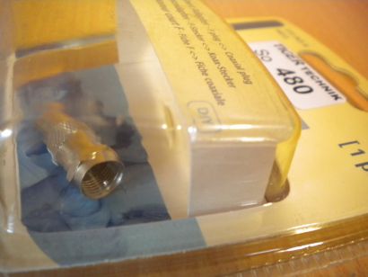 Vivanco SAT F-Kurzadapter F-Stecker - Koax Stecker Adapter* so480