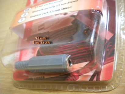 Teccus by Vivanco T808 Audio Klinkenkupplung 3,5mm stereo Klinke Kupplung* so483