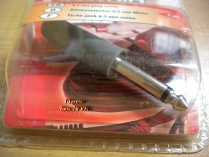 Teccus by Vivanco Audio Klinkenstecker 6,3mm mono Klinke Stecker* so484