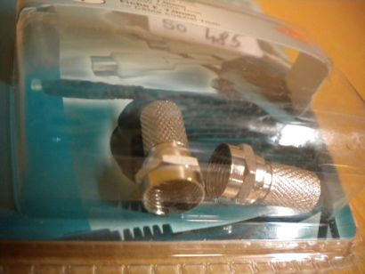 Teccus by Vivanco SAT Video 2 Stück 2x F-Stecker für Koax-Kabel 7mm* so485