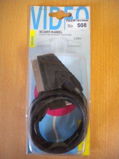 BigBalloon 21-pol SCART Kabel 1m Stecker - Stecker DVB-T Video TV DVD* so508