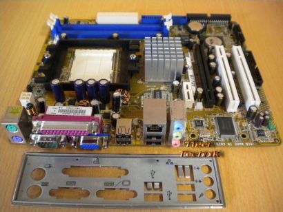 Asus A8V-VM SE Rev1.00G Mainboard +Blende Sockel 939 VGA LAN Audio PCIe DDR*m619