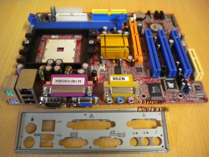 Biostar K8M800-M7A Ver1.0 Mainboard +Blende Sockel 754 AGP VGA LAN SATA Aud*m625