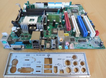 MSI MS-6785 HP Medion Ver1 Sockel 478 Mainboard + Blende FSB800 DDR400 AGP8X*m24