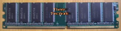 Matrix PC-2100 512MB DDR1 266MHz Arbeitsspeicher einseitig 16M84X-6 Chips* r124