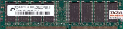 Micron MT16VDDT6464AG-265B1 PC-2100 512MB DDR1 266MHz Arbeitsspeicher RAM* r130