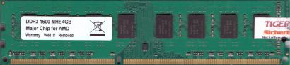 Noname PC3-12800 4GB DDR3 1600MHz Arbeitsspeicher RAM Major Chip for AMD* r173