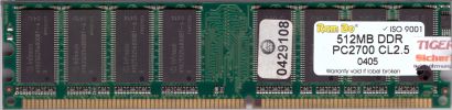 NoName PC-2700 512MB DDR1 333MHz Arbeitsspeicher DDR RAM mit Infineon Chips*r178