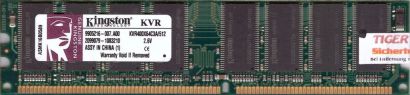 Kingston KVR400X64C3A 512 PC-3200 512MB DDR1 400MHz 9905216-007 A00 RAM* r194