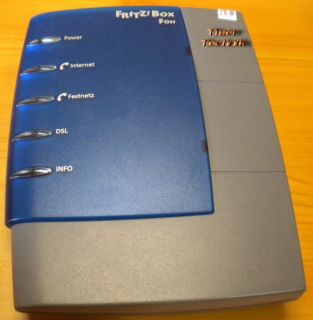 Fritz!Box Fon Router Blau ADSL ADSL2+ 1-port mit Firewall * nw349