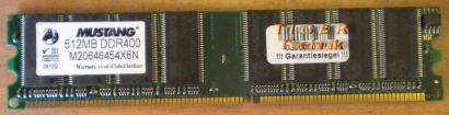 Mustang M20646454X6N PC3200 512MB DDR1 400MHz Arbeitsspeicher* r200