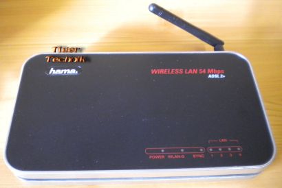 Hama 00053120 Wireless LAN 54 Mbps WLAN Modem Router ADSL2+* nw350