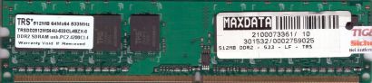 TRS TRSDD2512MS64U 533CL4BZX-8 PC2-4200 512MB DDR2 533MHz RAM* r212