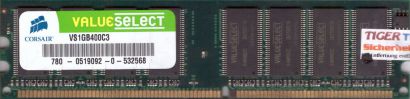 Corsair VS1GB400C3 PC-3200 1GB DDR1 400MHz Arbeitsspeicher RAM* r226