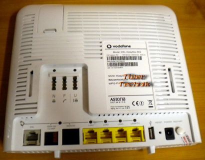 Vodafone EasyBox 802 Router ADSL ADSL2+ 300Mbit WLAN VOIP UMTS USB2* nw359 Vodafone EasyBox 802 Router ADSL ADSL2+ 300Mbit WLAN VOIP UMTS USB2* nw359