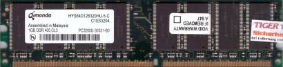 Qimonda HYS64D128320HU-5-C PC-3200 1GB DDR1 400MHz Arbeitsspeicher RAM* r246