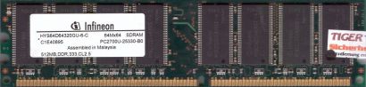 Infineon HYS64D64320GU-6-C PC-2700 512MB DDR1 333MHz Arbeitsspeicher RAM* r248