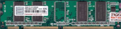 Transcend PC133 256MB SDRAM 133MHz Arbeitsspeicher RAM DIMM* r300