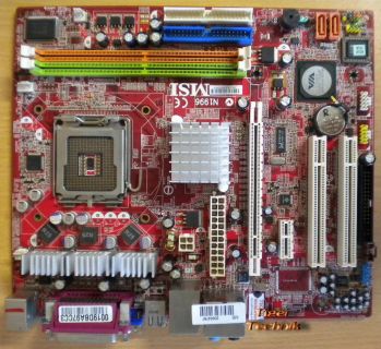 MSI P4M900M2 MS-7255 Ver2.1 Mainboard Sockel 775 +Blende PCIe x16 SATA DDR2*m639
