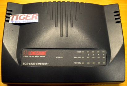 LONGSHINE LCS-883R-SW500M+ 5-port 10 100 Mbit Switch Dual-Speed RJ-45* nw365