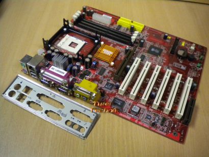 MSI 648 MAX MS-6585F1 Ver: 20A Mainboard + Blende * Sockel 478 FSB533 * m46