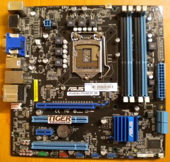 Asus P7H55-M Rev 1.02G Mainboard +Blende Sockel 1156 DDR3 PCIe GLAN 7.1 Aud*m654