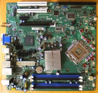 Intel DQ965C0 Mainboard + Blende D37070-506 Sockel 775 PCIe x16 SATA DVI* m659