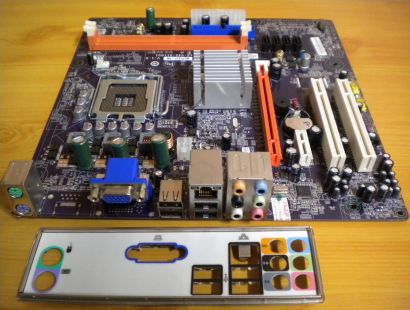 Packard Bell BV MCP73VT-PM V1.0 Mainboard +Blende Sockel 775 PCIe SATA DDR2*m660