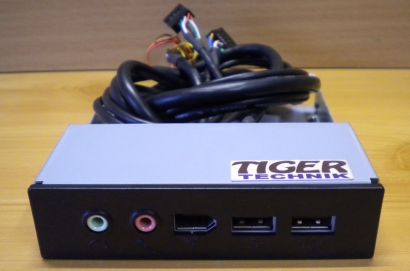 TAROX 3.5 Zoll USB, FireWire, Audio In-Out Front Panel schwarz* pz200