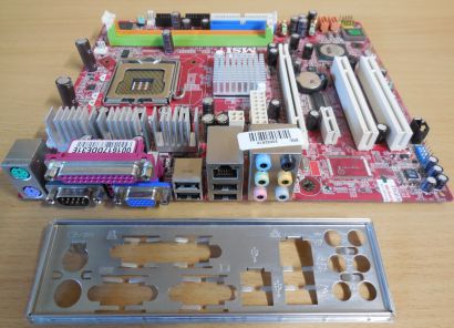 MSI P4M890M MS-7255 Ver1.2 Mainboard +Blende Sockel 775 PCIe x16 SATA DDR2* m673